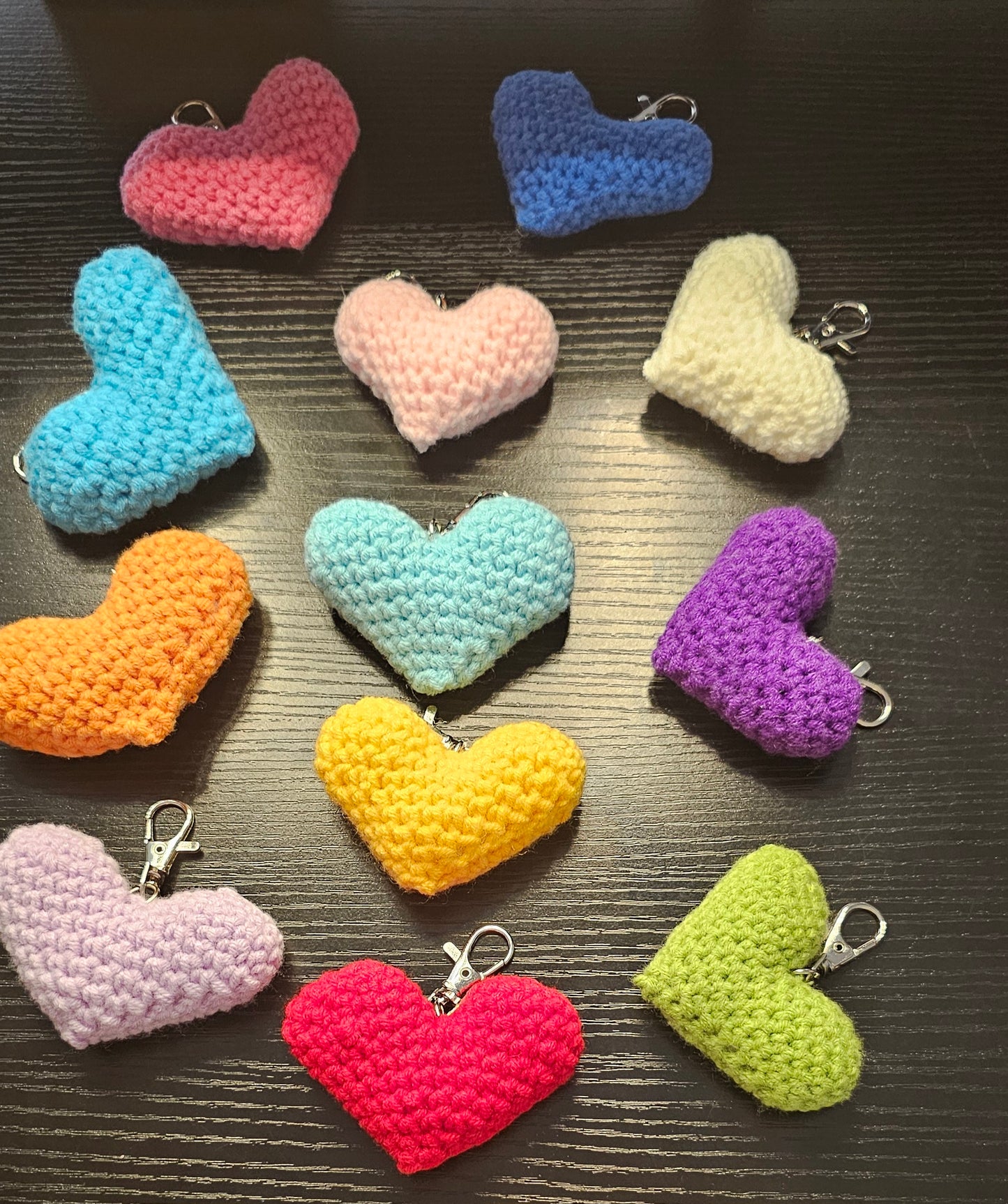 Heart-shaped knitted bag charm - Christine Boutique Glam
