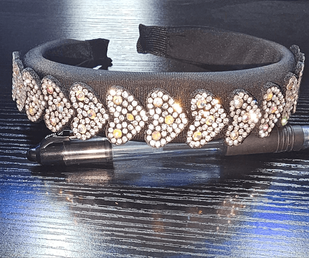 Heart rhinestone headband - Christine Boutique Glam