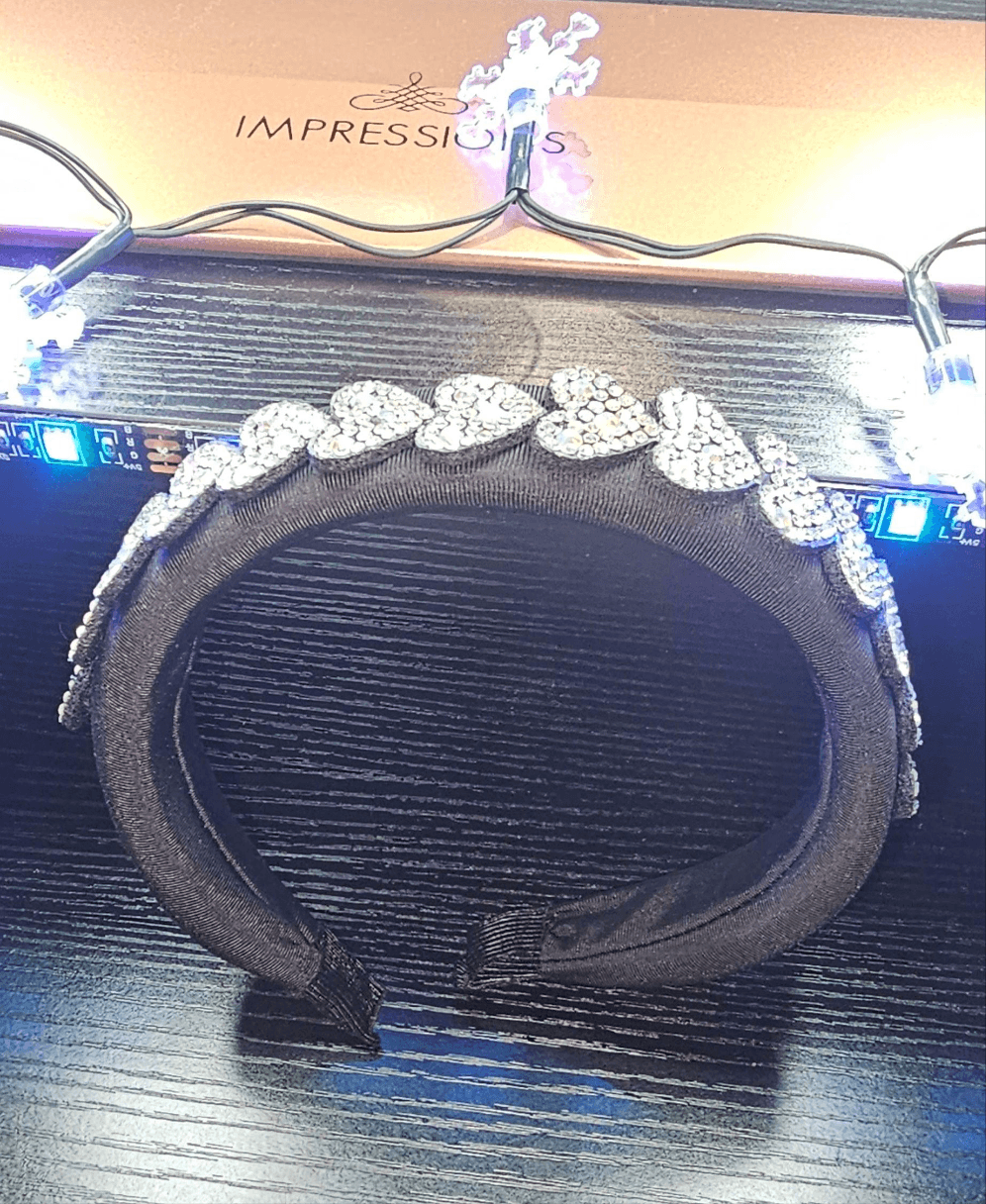 Heart rhinestone headband - Christine Boutique Glam