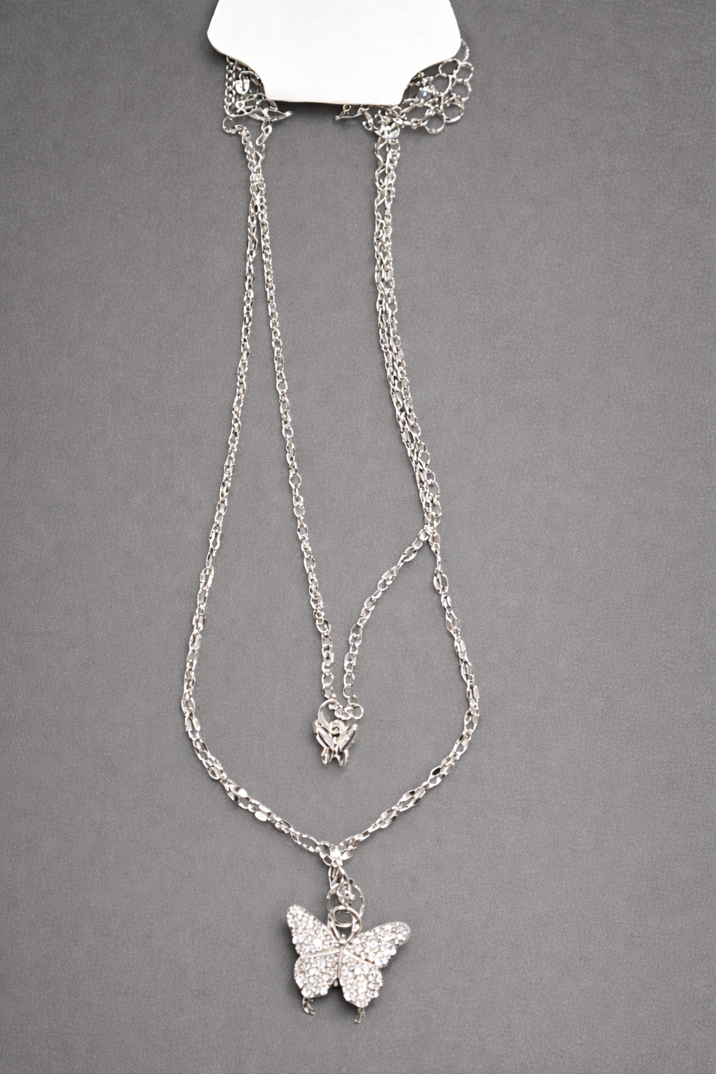 Butterly necklace chain in silver - Christine Boutique Glam