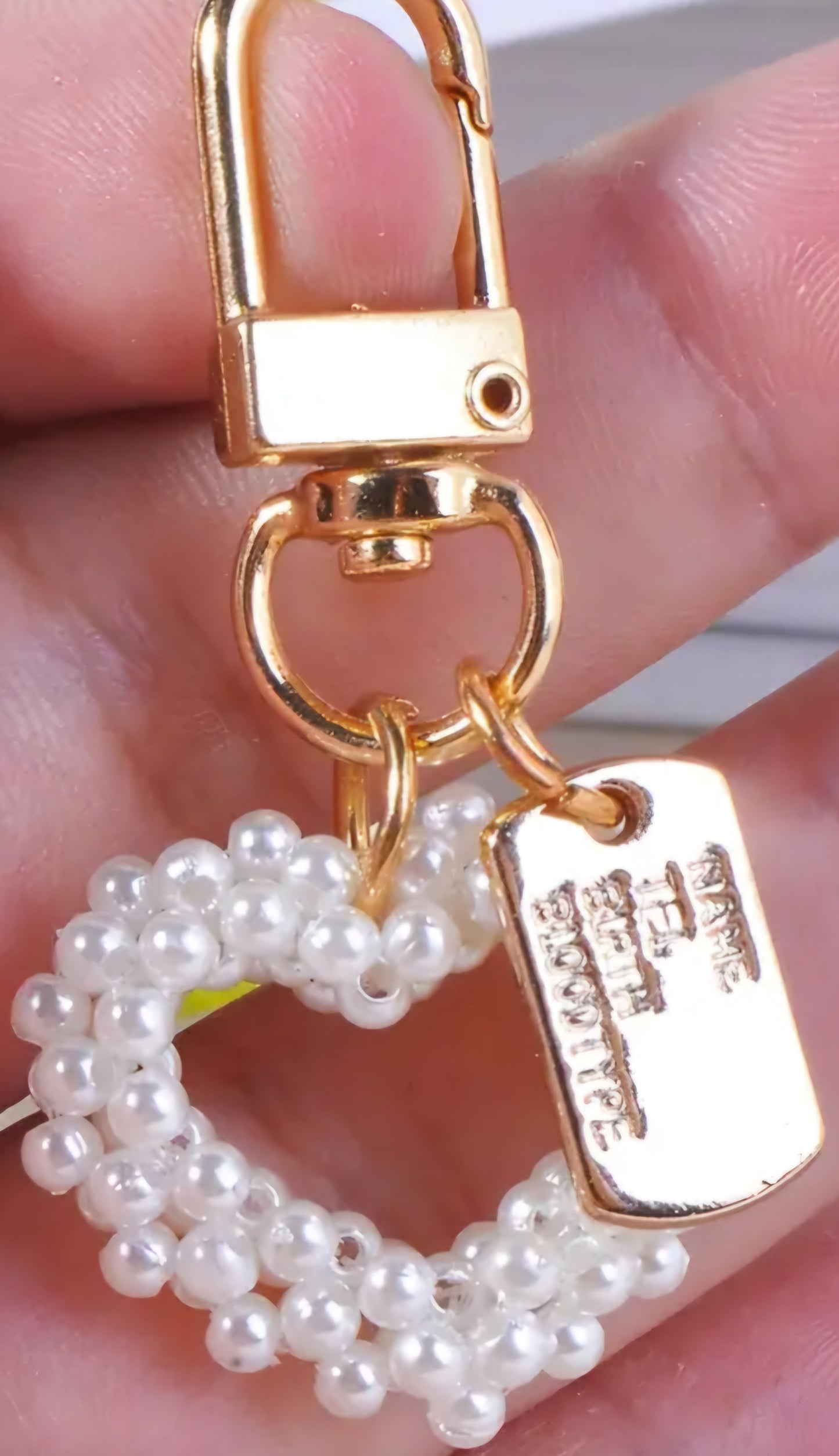 Open heart keychain or bag charm - Christine Boutique Glam