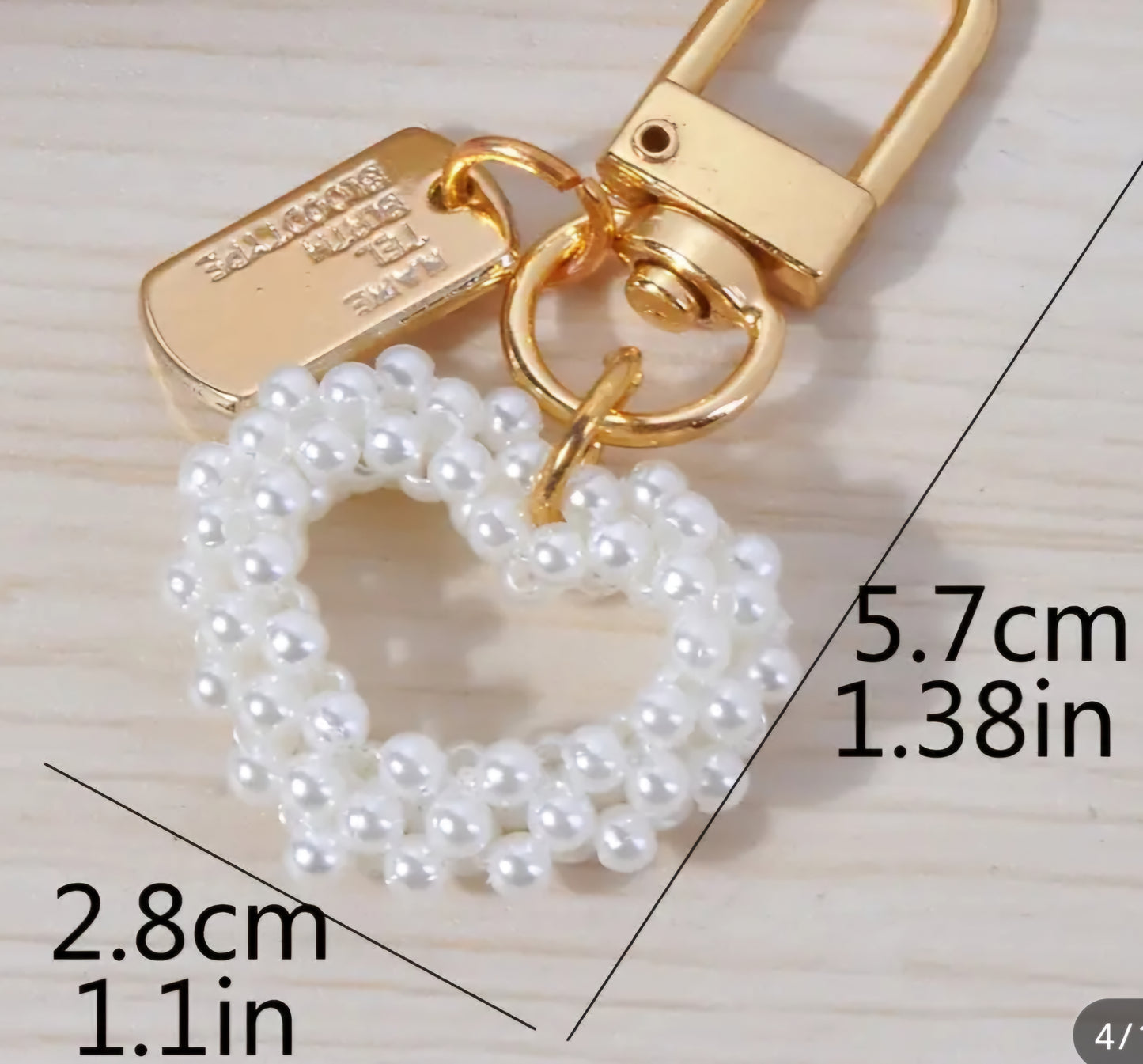 Open heart keychain or bag charm - Christine Boutique Glam