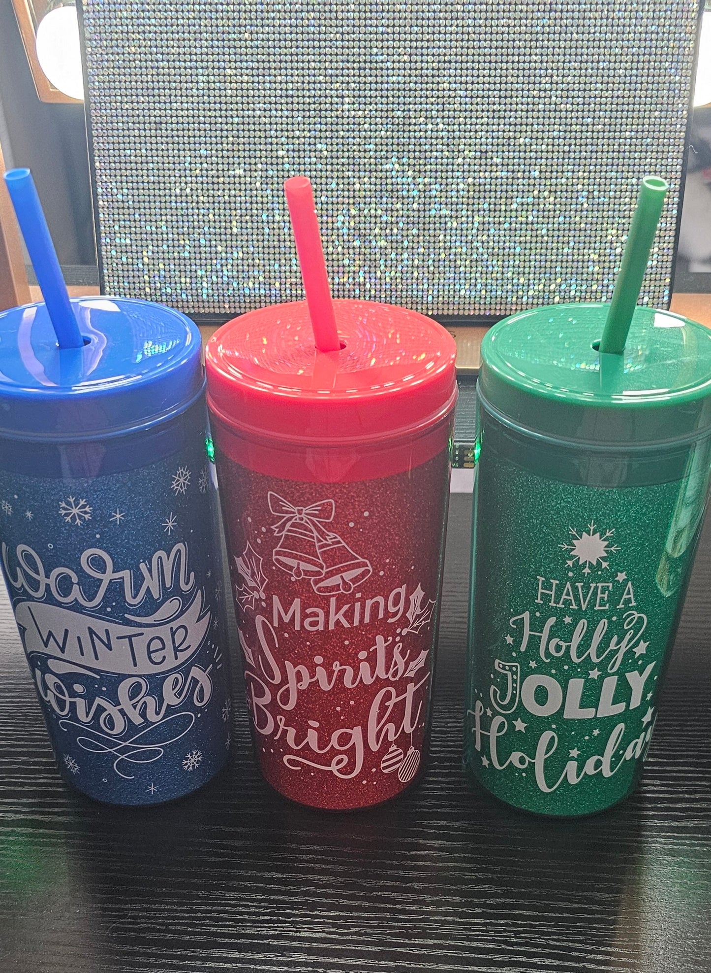 Tumbler with Christmas theme - Christine Boutique Glam