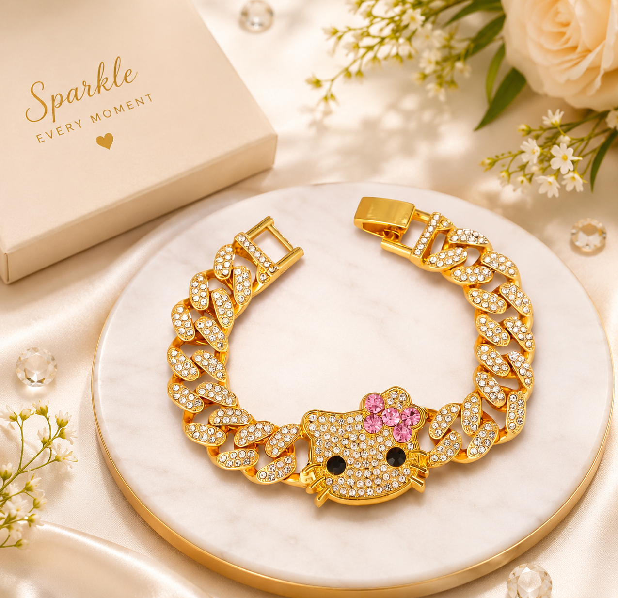 Kitty fashion bling bracelet