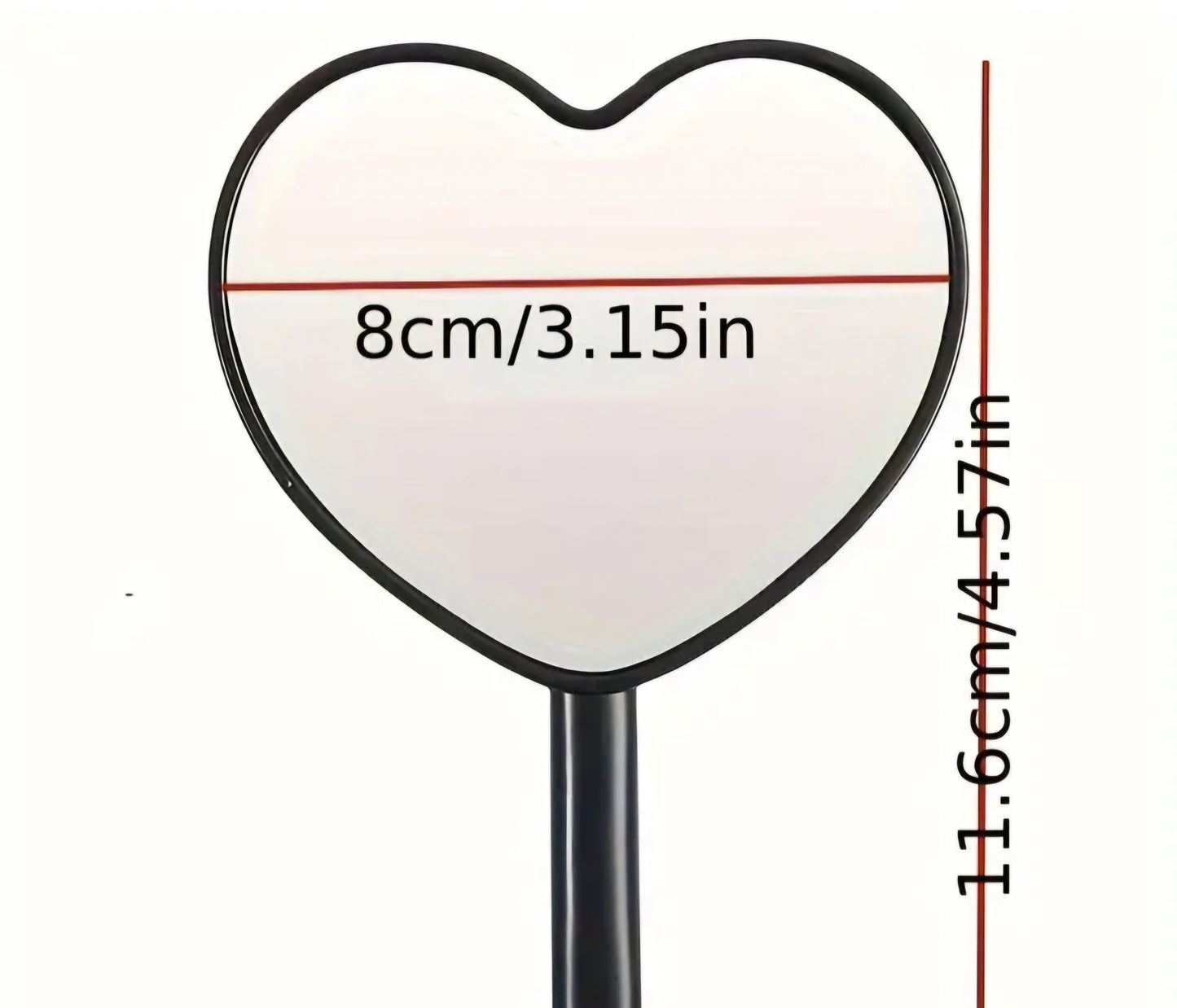Heart-shaped travel size mirror - Christine Boutique Glam
