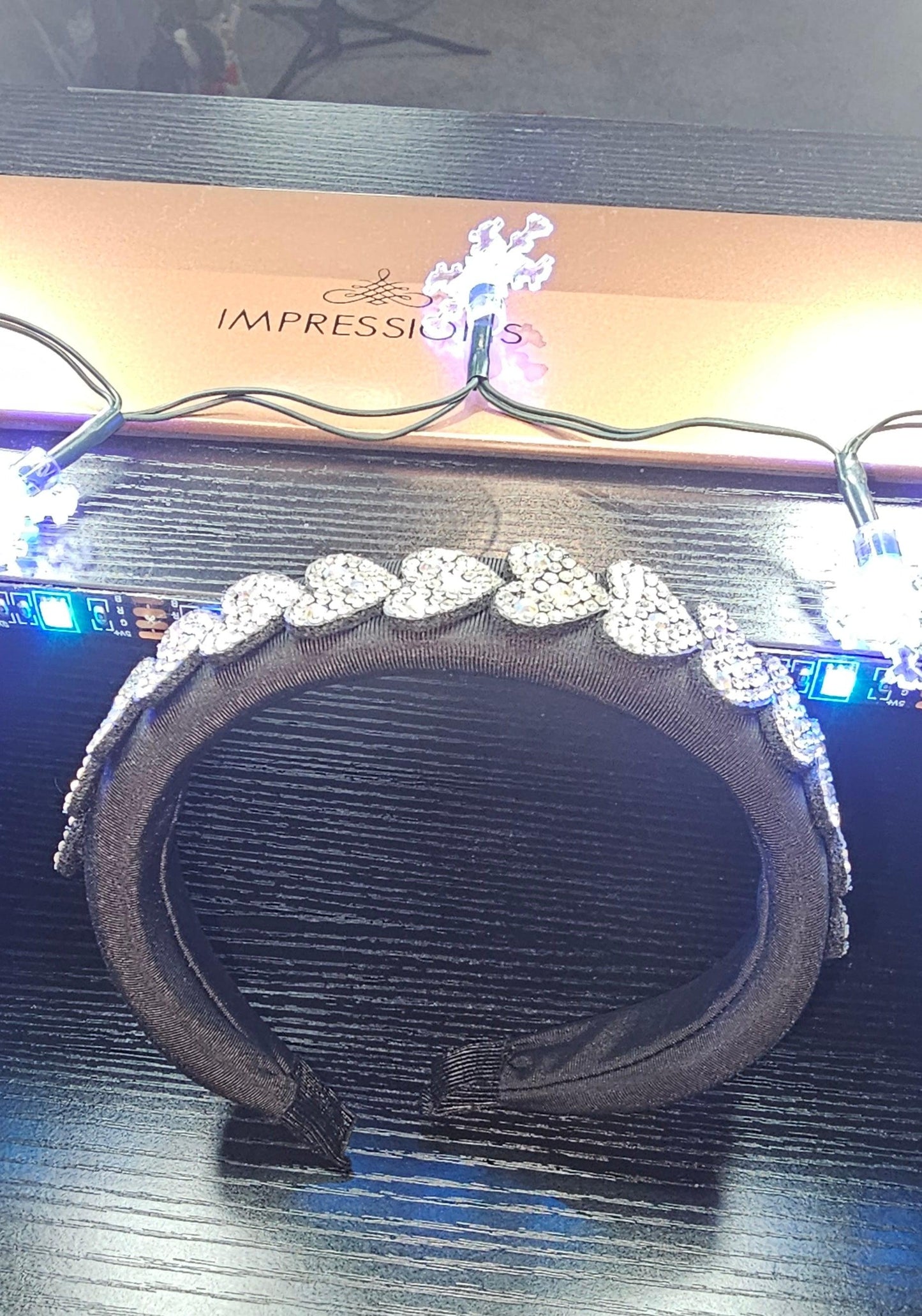 Heart rhinestone headband - Christine Boutique Glam