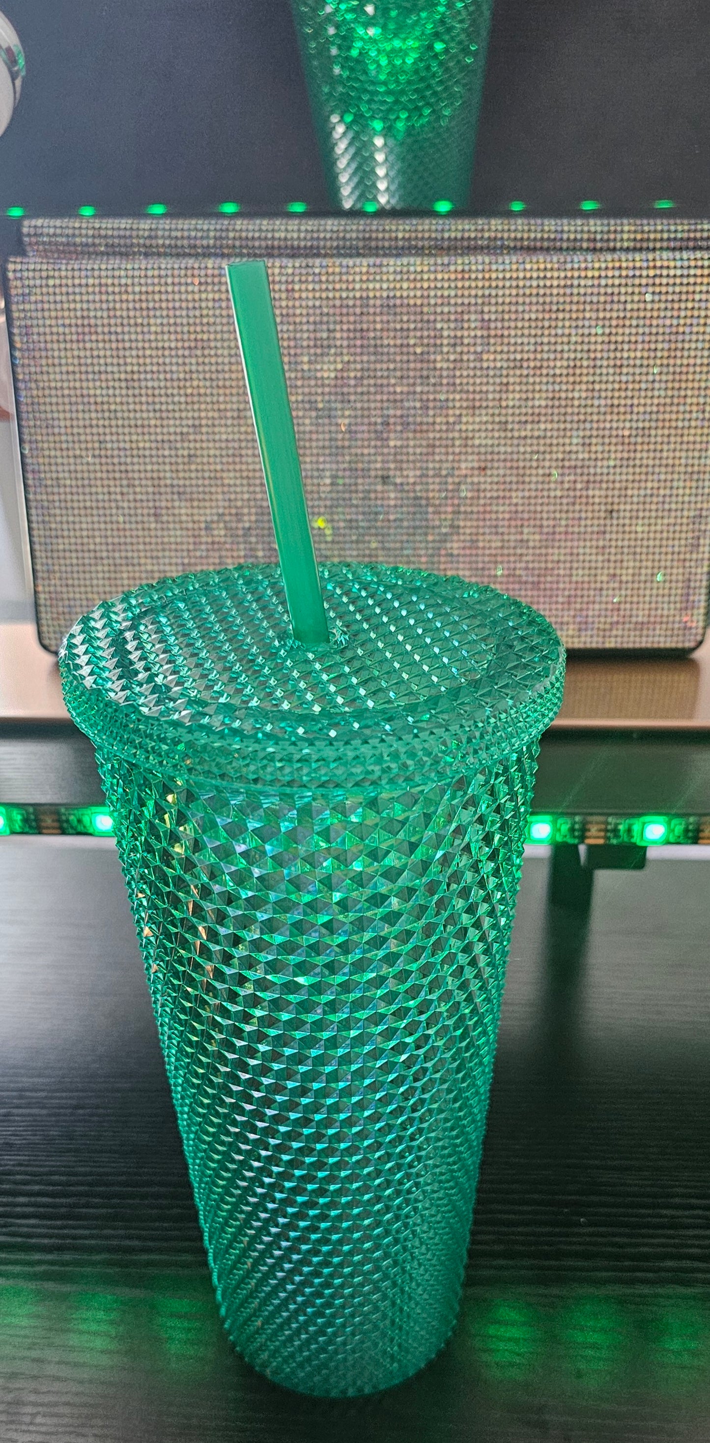 Tumbler with bling in various colors