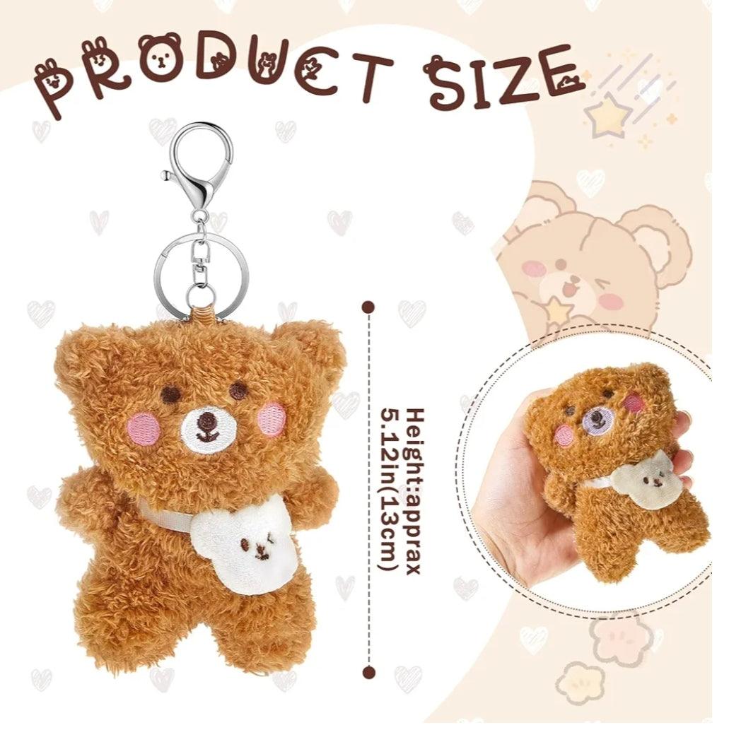 Plush Teddy Bear Keychain - Christine Boutique Glam