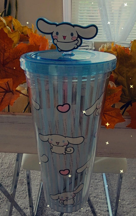 24oz Cinnamoroll tumbler with straw - Christine Boutique Glam