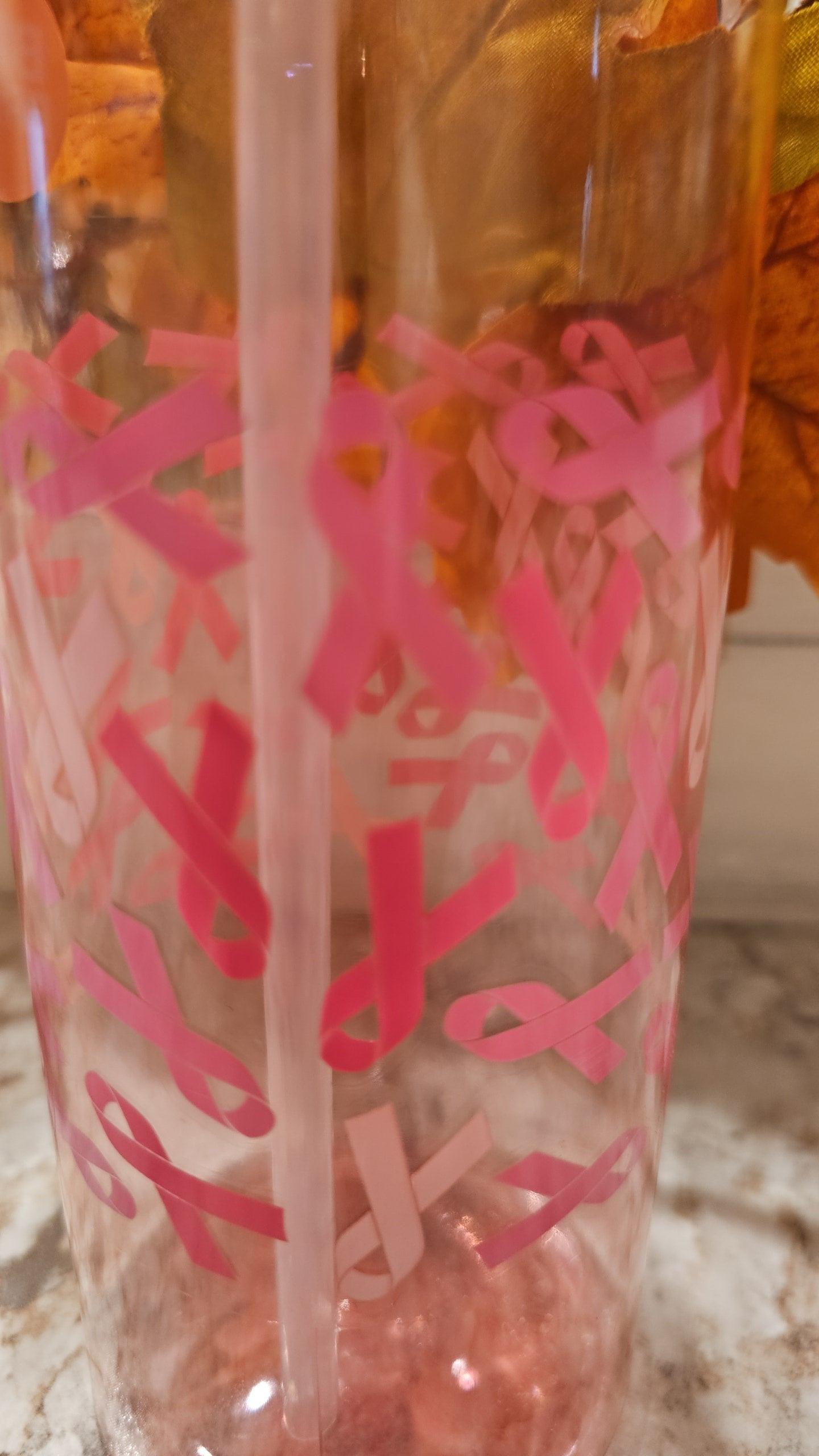 Breast cancer awareness drinking cup - Christine Boutique Glam