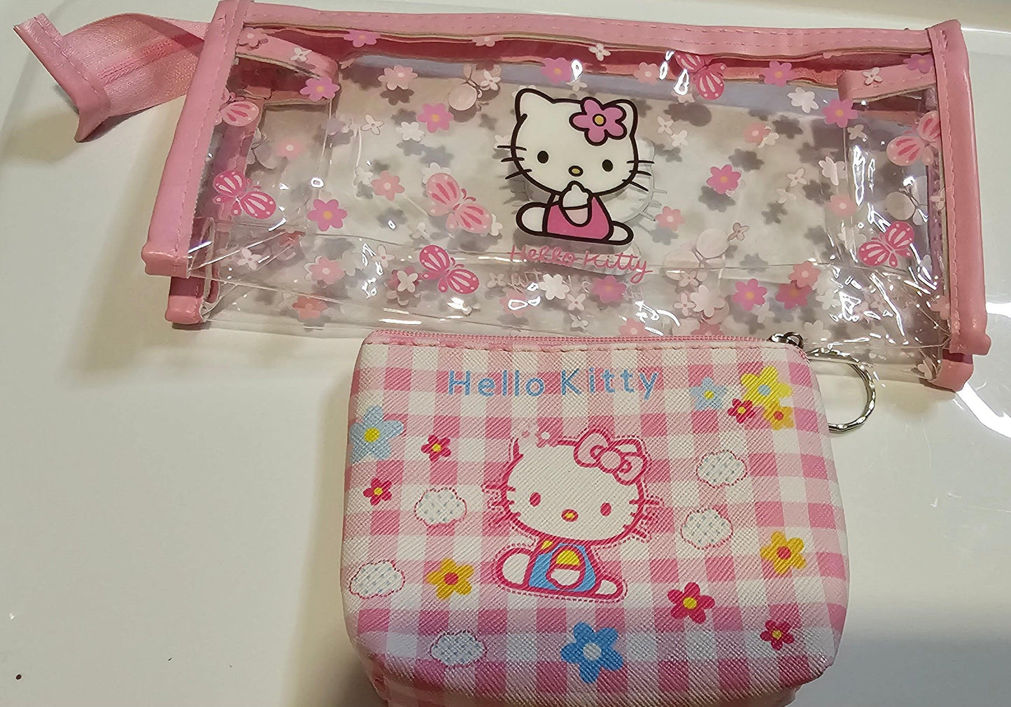 Set of hello kitty Coin purse and clear cosmetic bag - Christine Boutique Glam