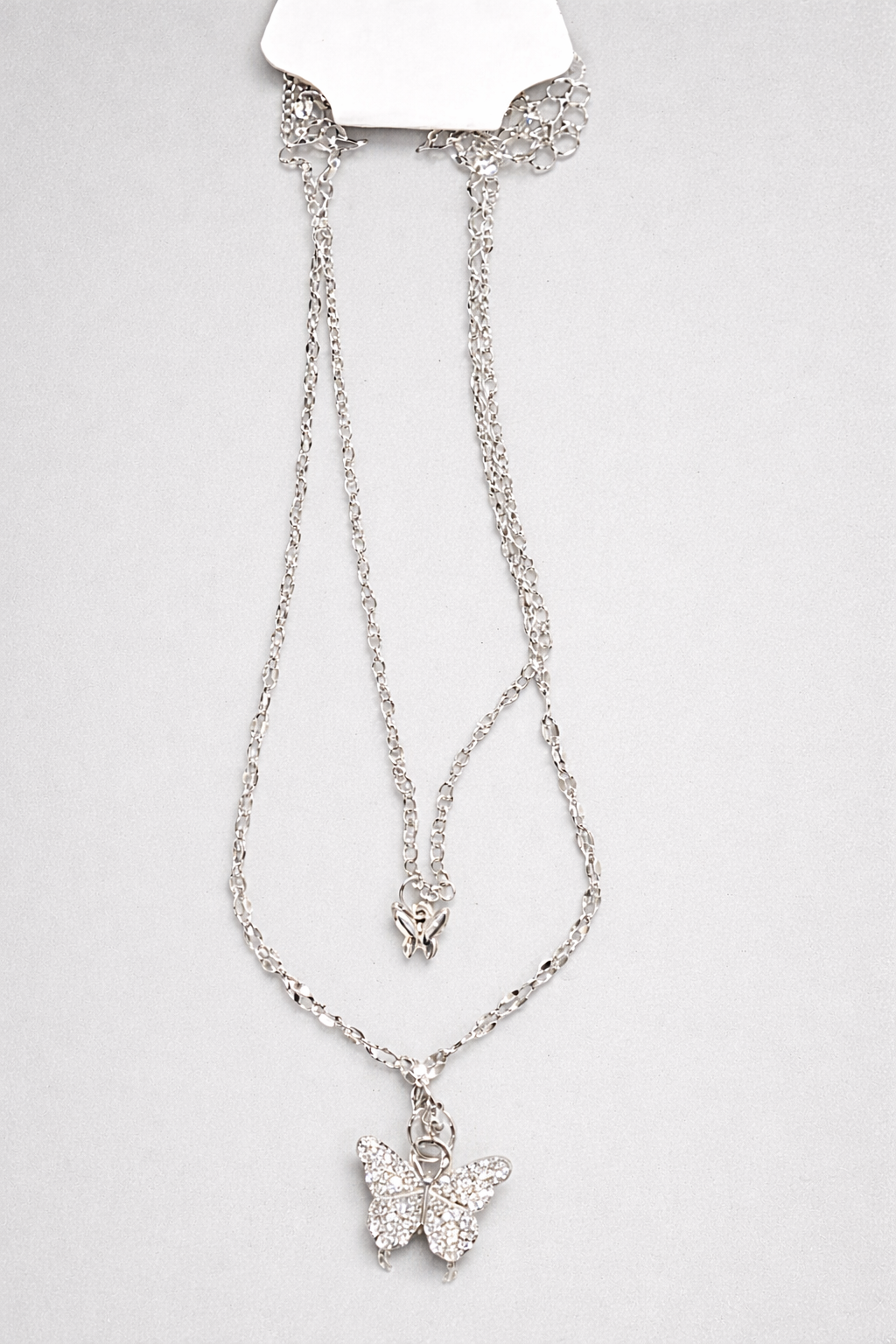 Butterly necklace chain in silver - Christine Boutique Glam