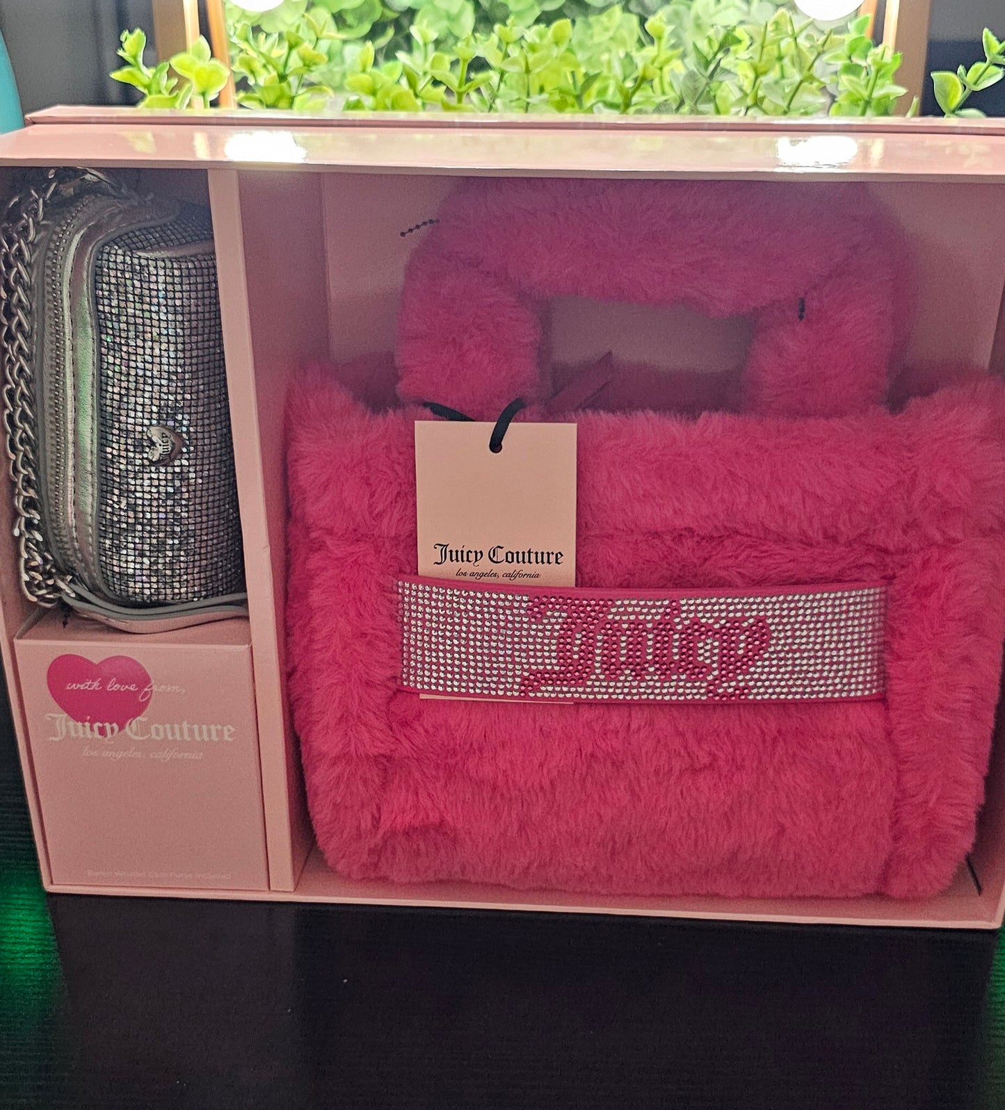 Juicy Couture mini tote and coin purse set.