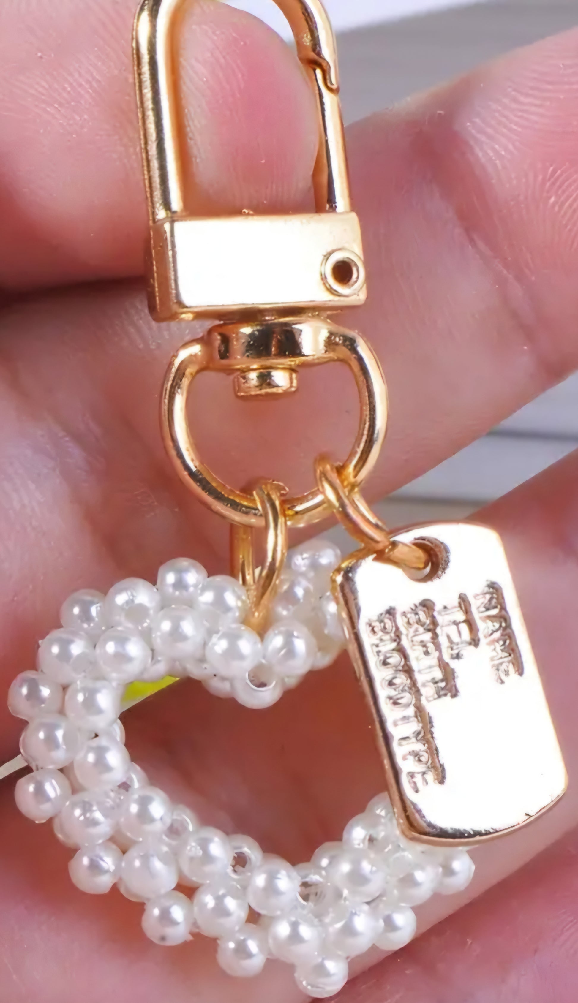 Open heart keychain or bag charm - Christine Boutique Glam