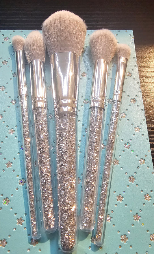 Glitter make up brush 5 PC set - Christine Boutique Glam