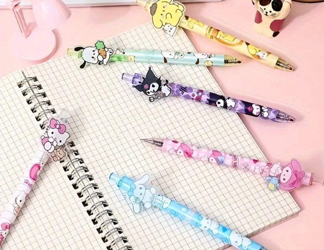 Sanrio gel pens, set of 6