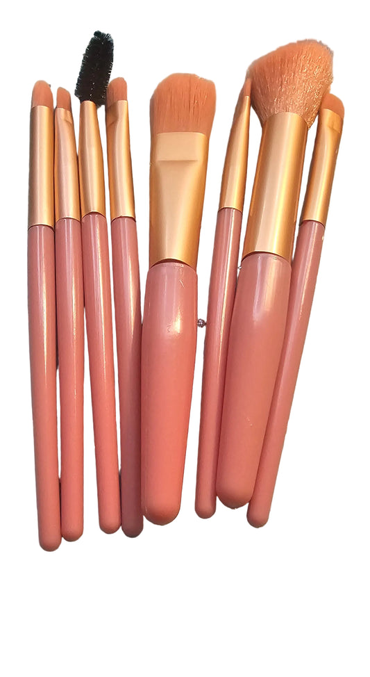 8 PC mini travel make up brush set