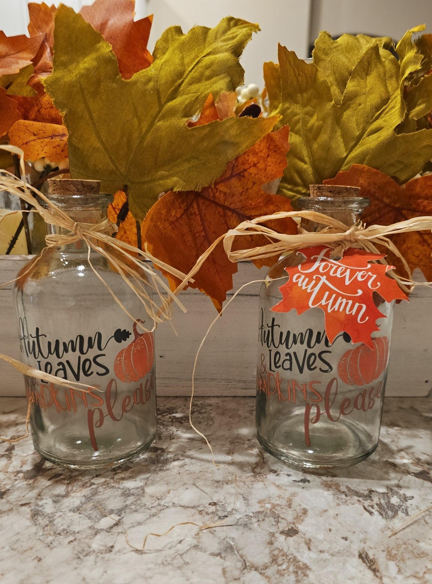 Fall glass decor set - Christine Boutique Glam