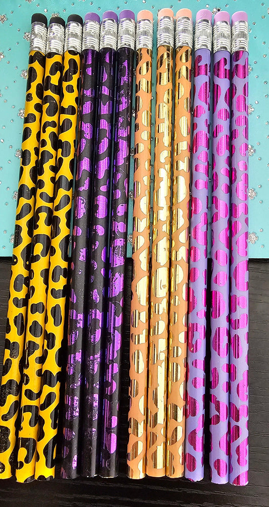 Assorted Colors Adorable Leopard Print Pencil for Office and School - Christine Boutique Glam