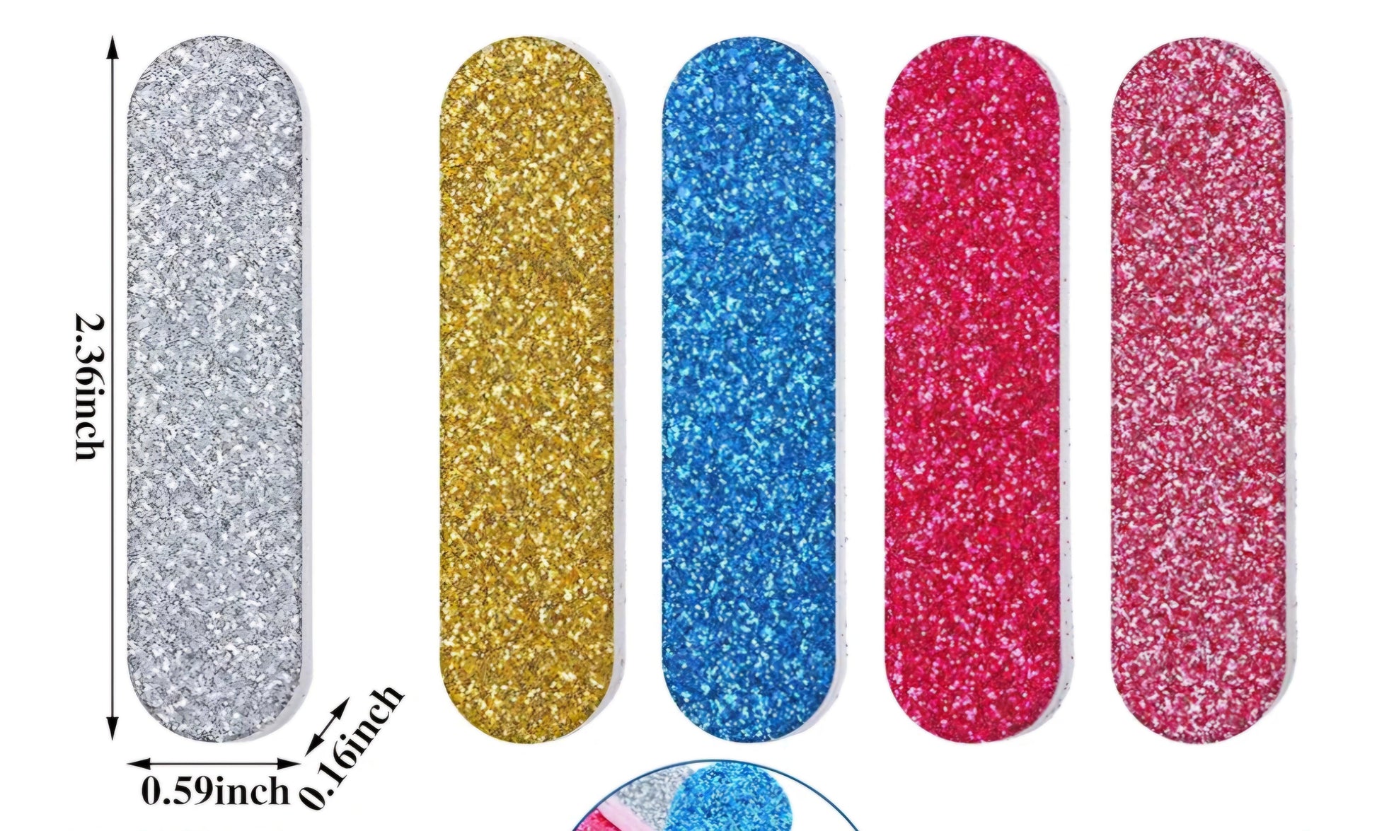 Assorted glitter nail files - Christine Boutique Glam