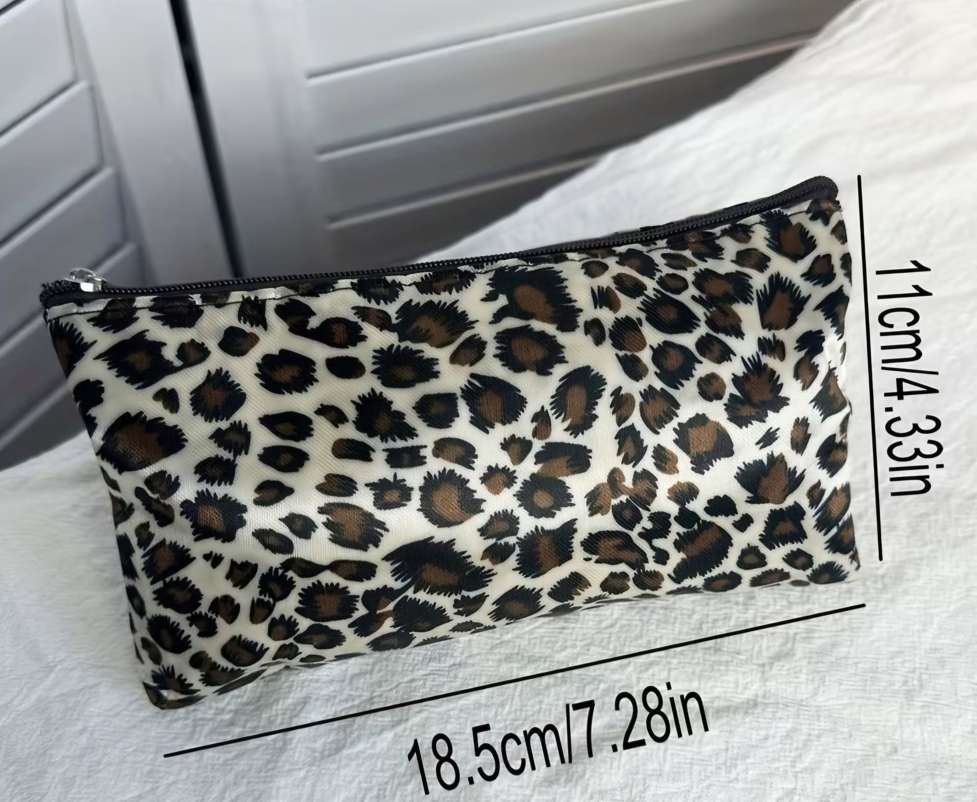 Leopard print makeup bag - Christine Boutique Glam