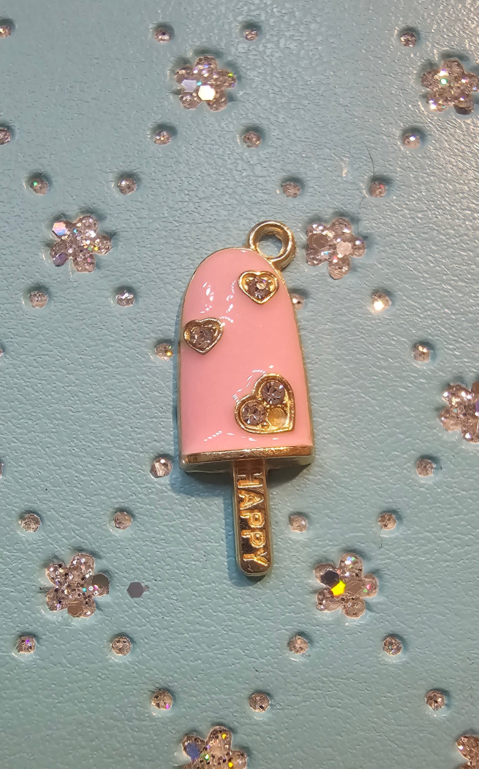 Pink heart popsicle charm - Christine Boutique Glam