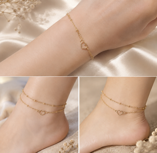 2pc ankle bracelet set