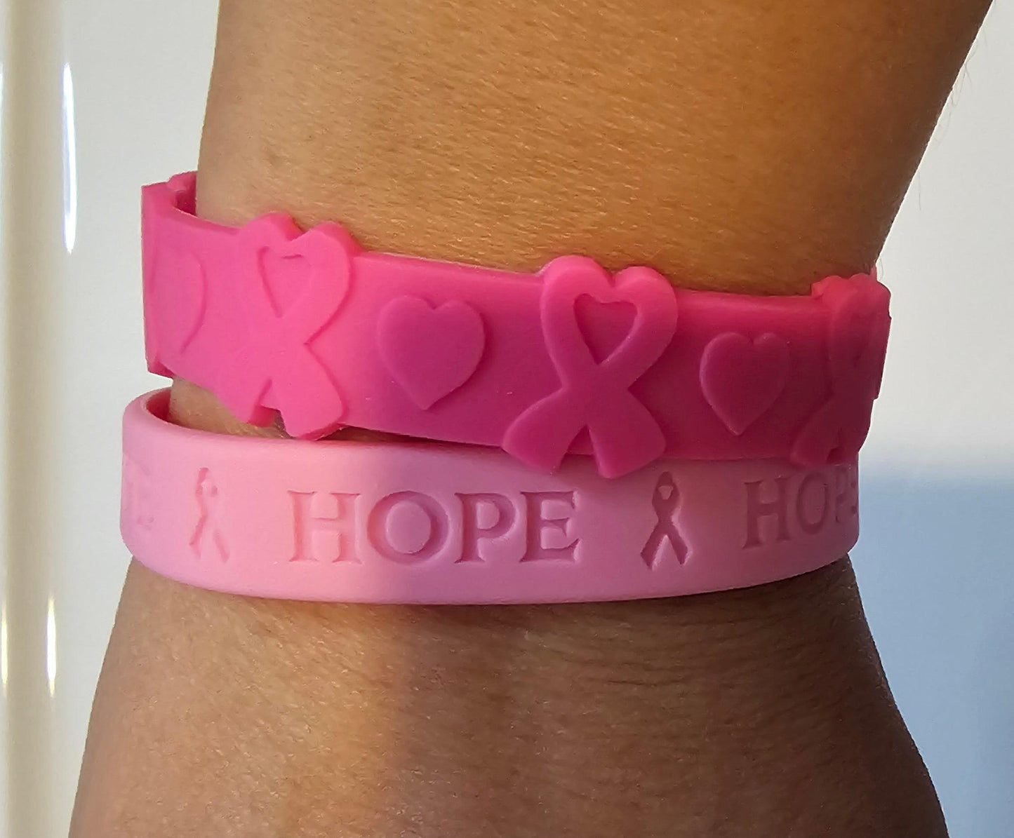 Breast cancer awareness bracelet set - Christine Boutique Glam