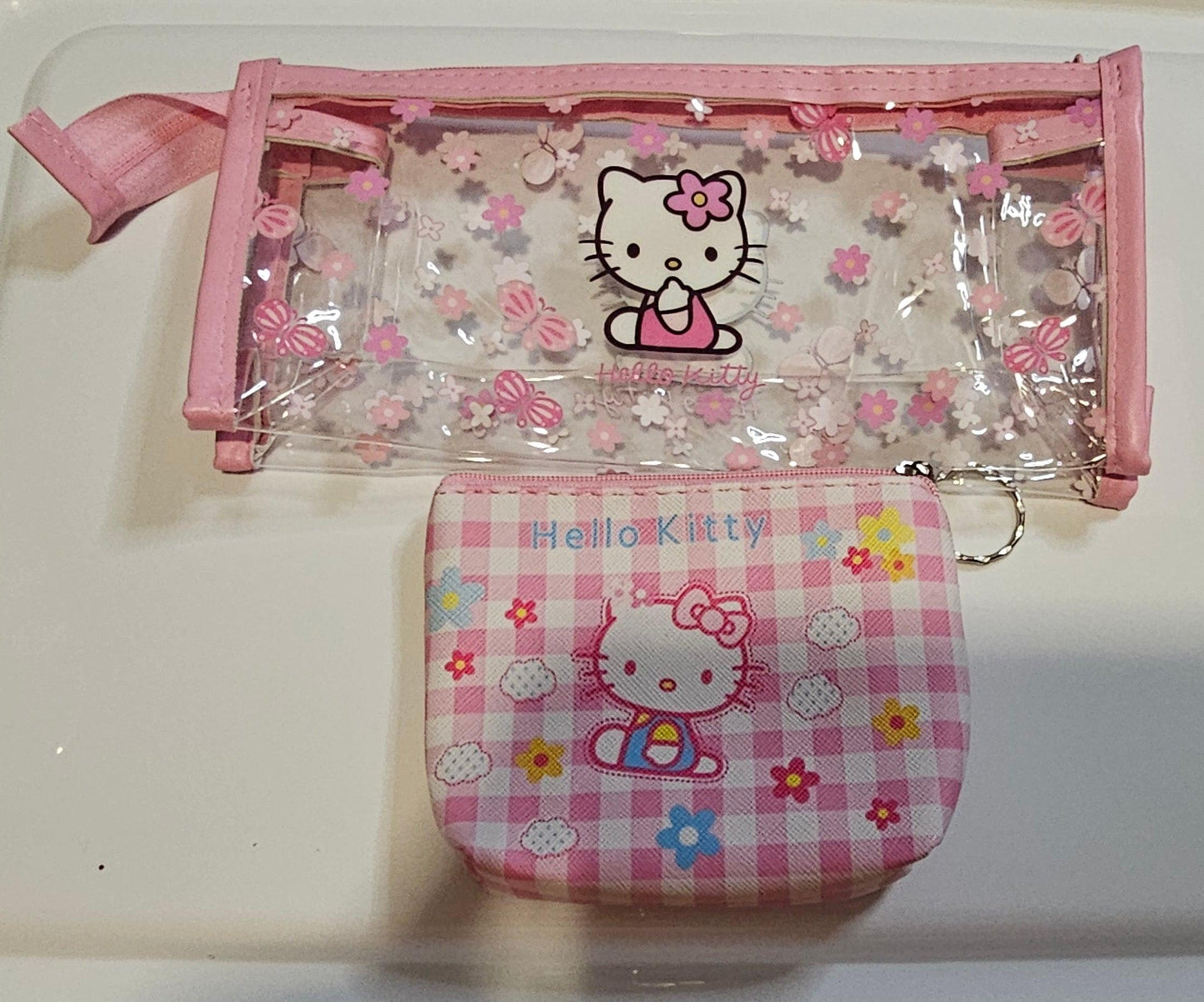 Set of hello kitty Coin purse and clear cosmetic bag - Christine Boutique Glam