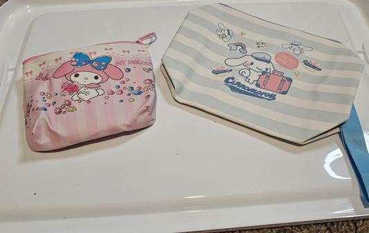 Set of my melody coin purse and Cinnamoroll make up bag - Christine Boutique Glam