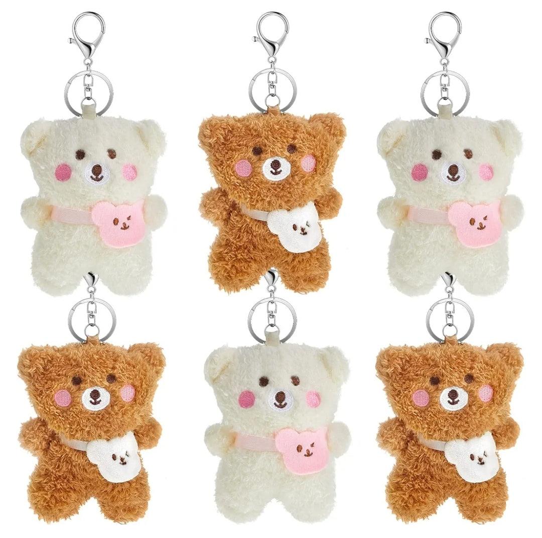 Plush Teddy Bear Keychain - Christine Boutique Glam